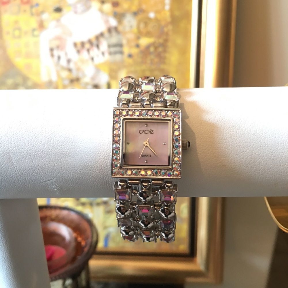CRYSTAL N Pink Cache Watch